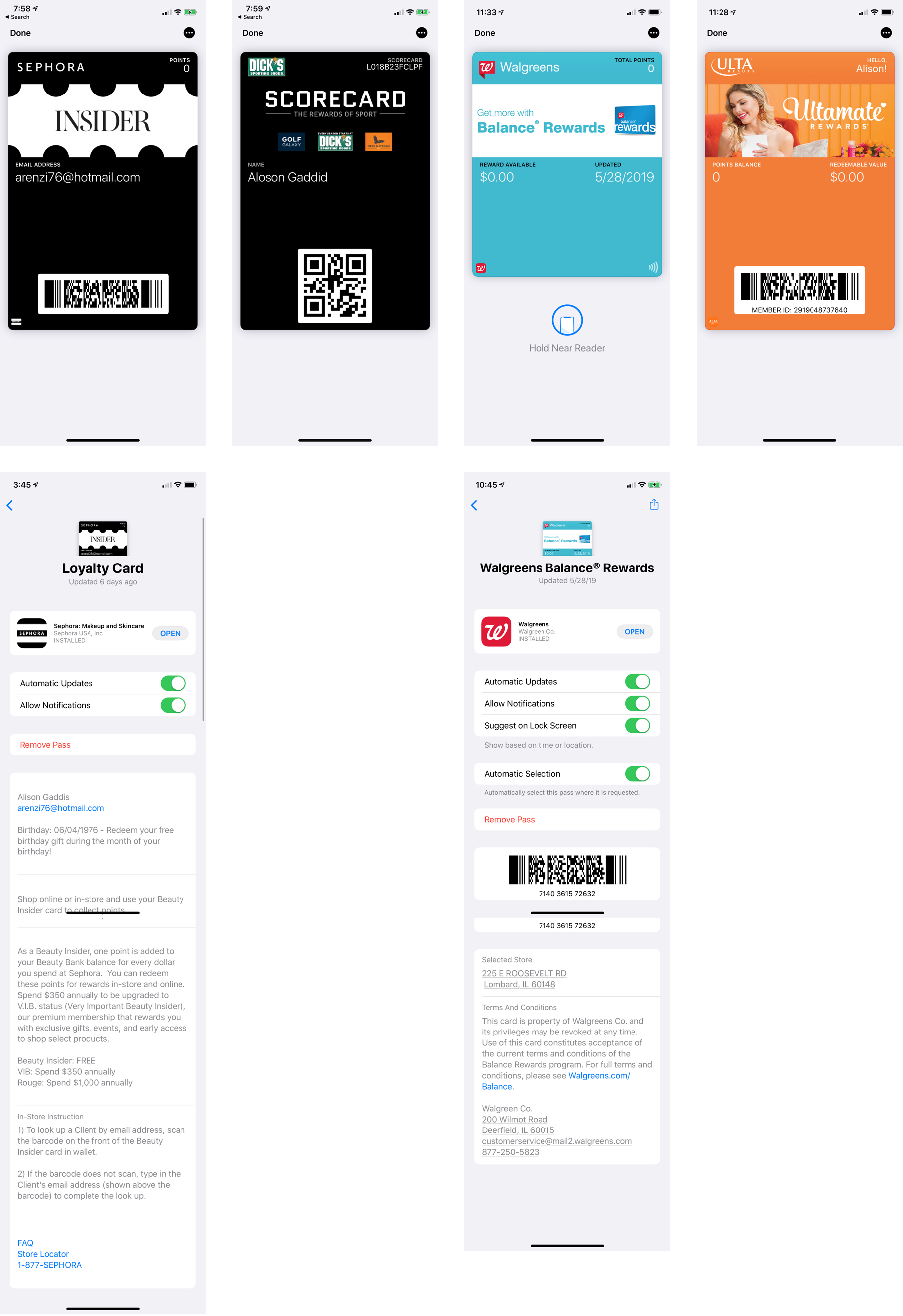 Apple Wallet Pass Examples