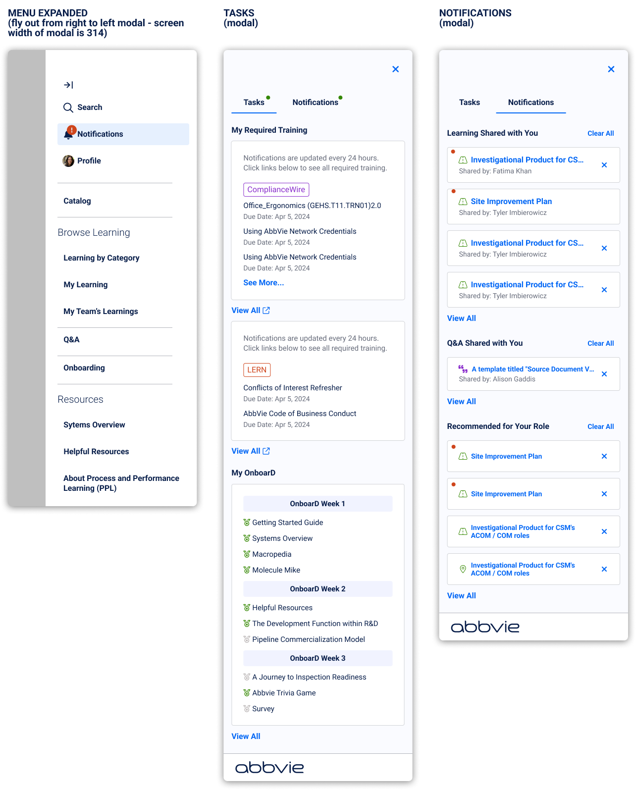 navigation and notifications 