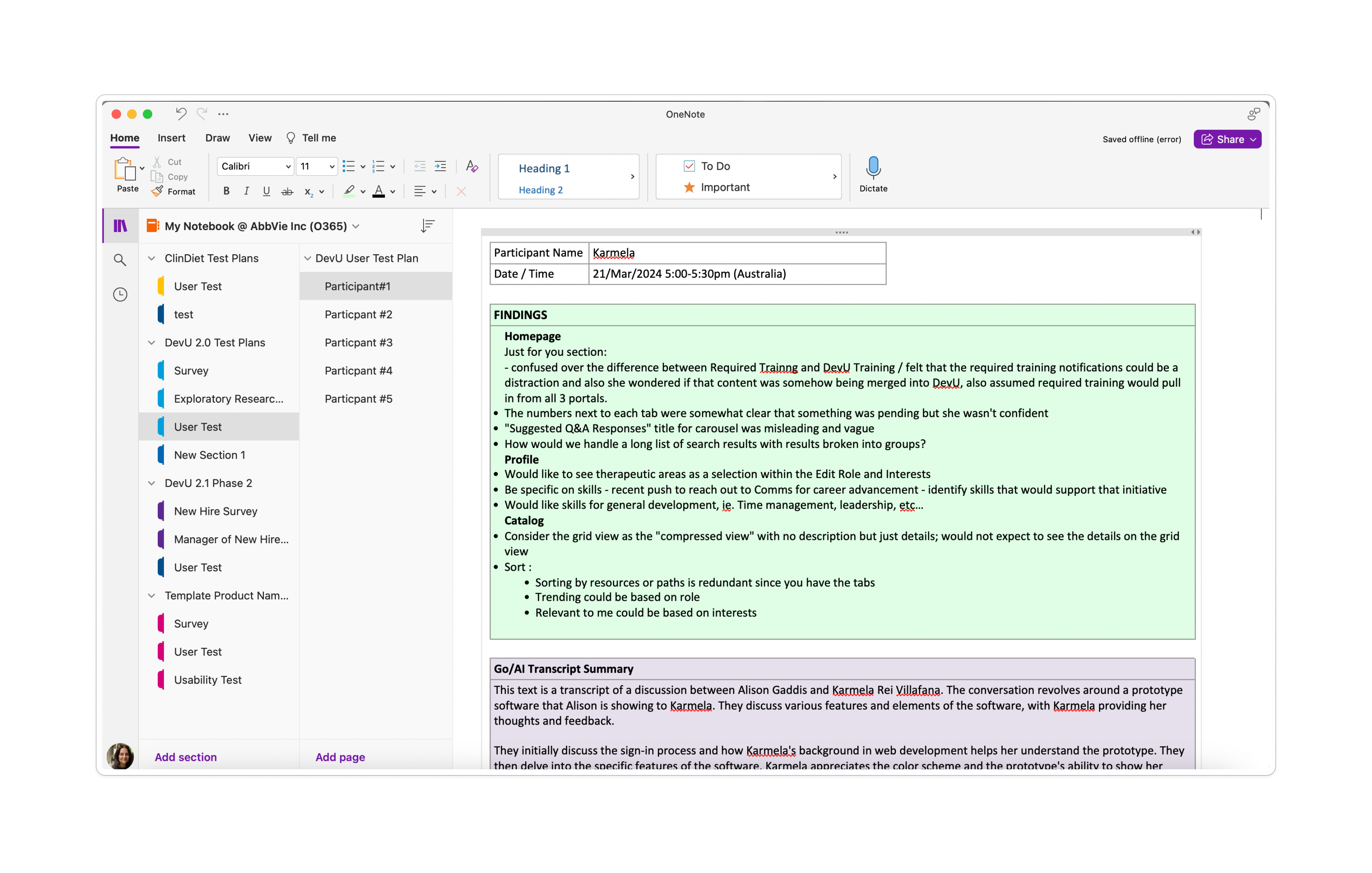 Synthesizing Usability Study Findings 