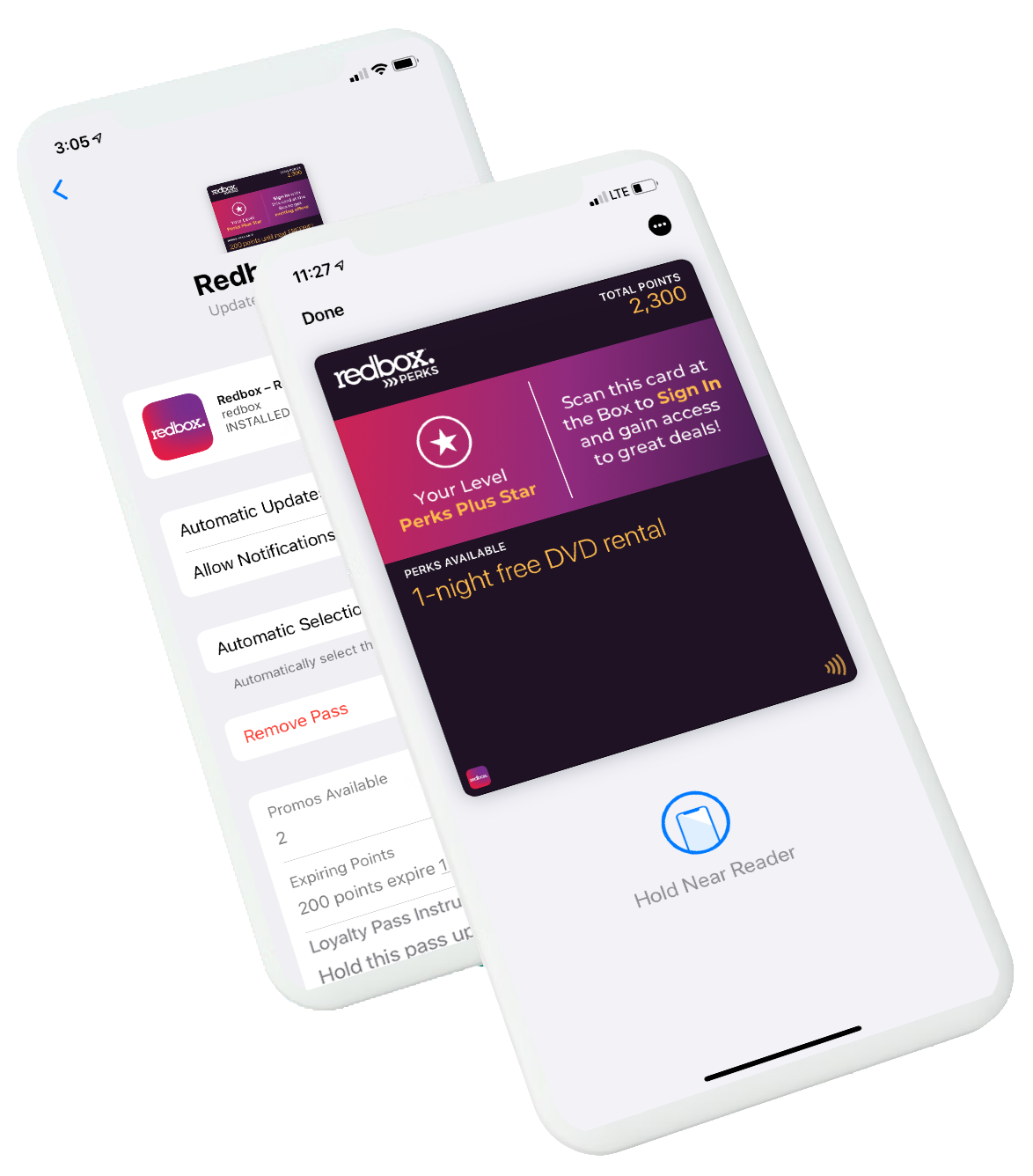 Redbox tap and pay on iPhone wallet
